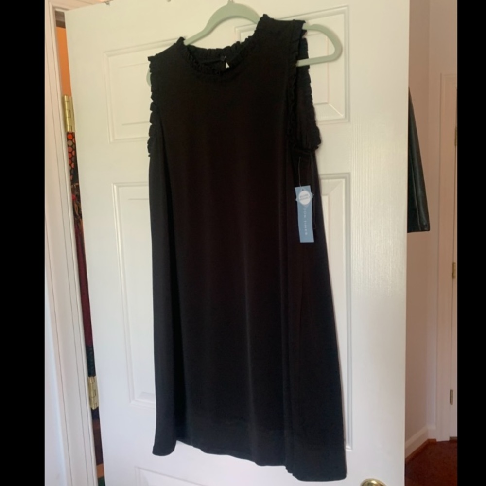Black Sleeveless Knee Length Dress